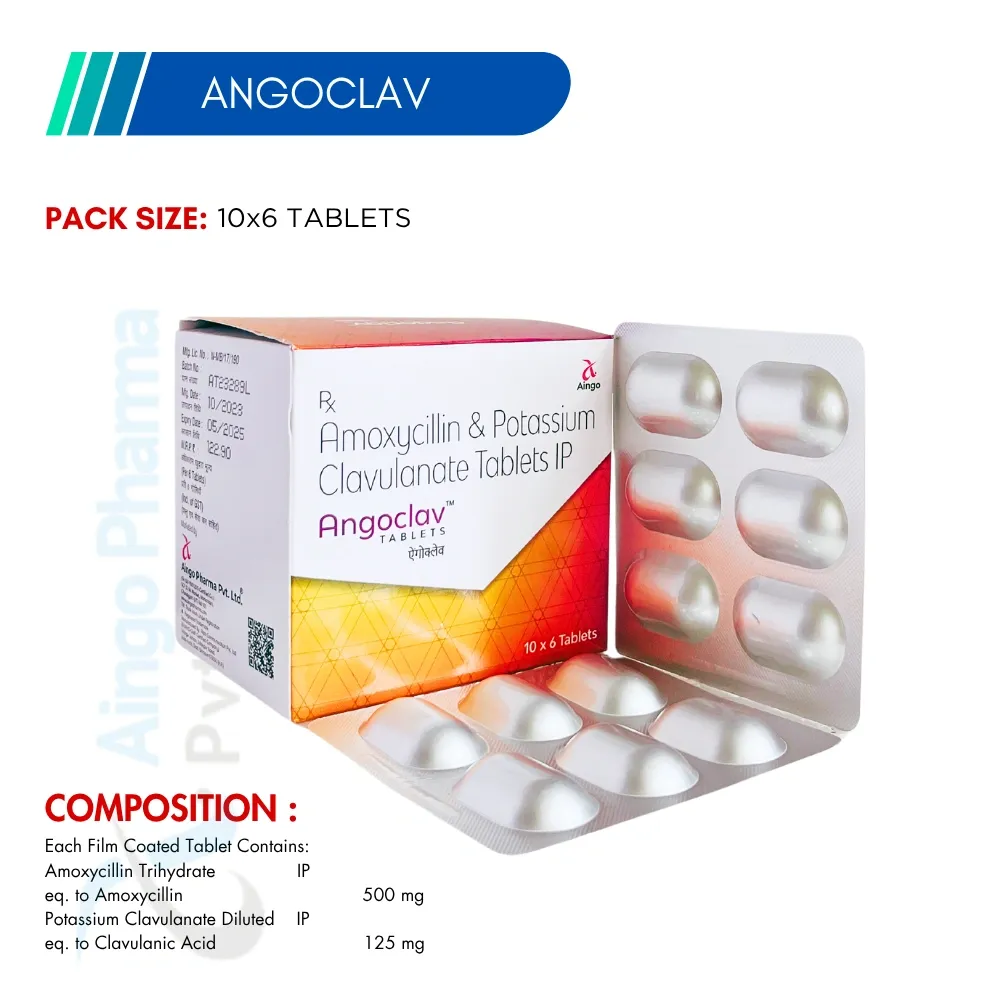 Angoclav Tablets – Amoxicillin & Potassium Clavulanate 625mg