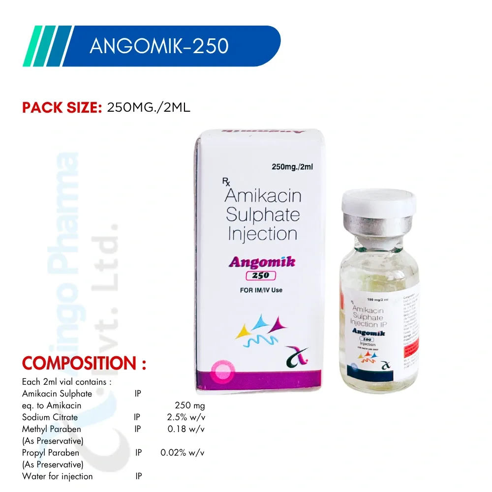 ANGOMIK-250 – Amikacin 250mg