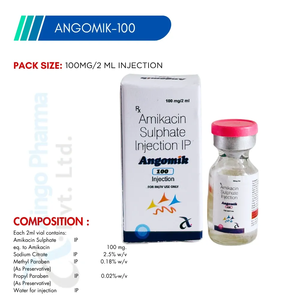 ANGOMIK-100 – Amikacin 100mg