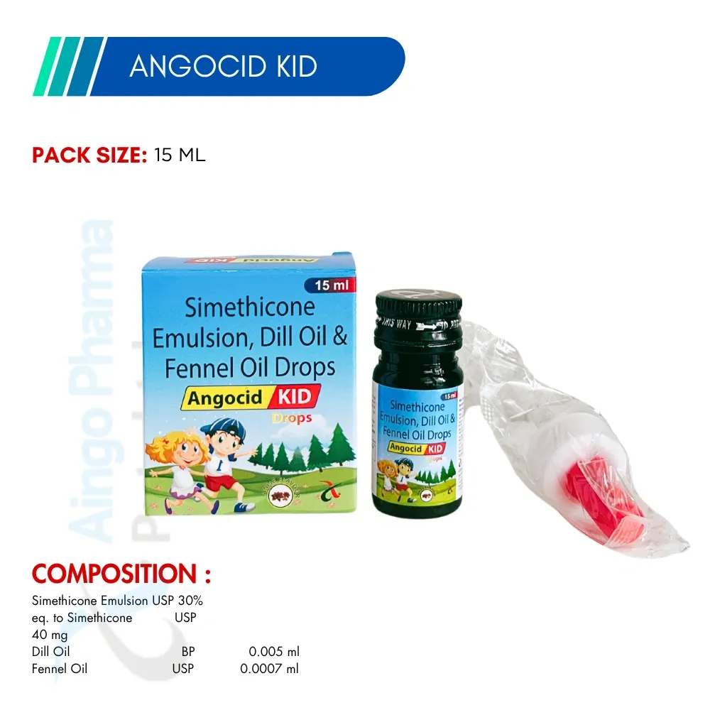 ANGOCID-KID – Simethicone 40mg + Dill Oil 0.005ml + Fennel Oil 0.0007ml Drops