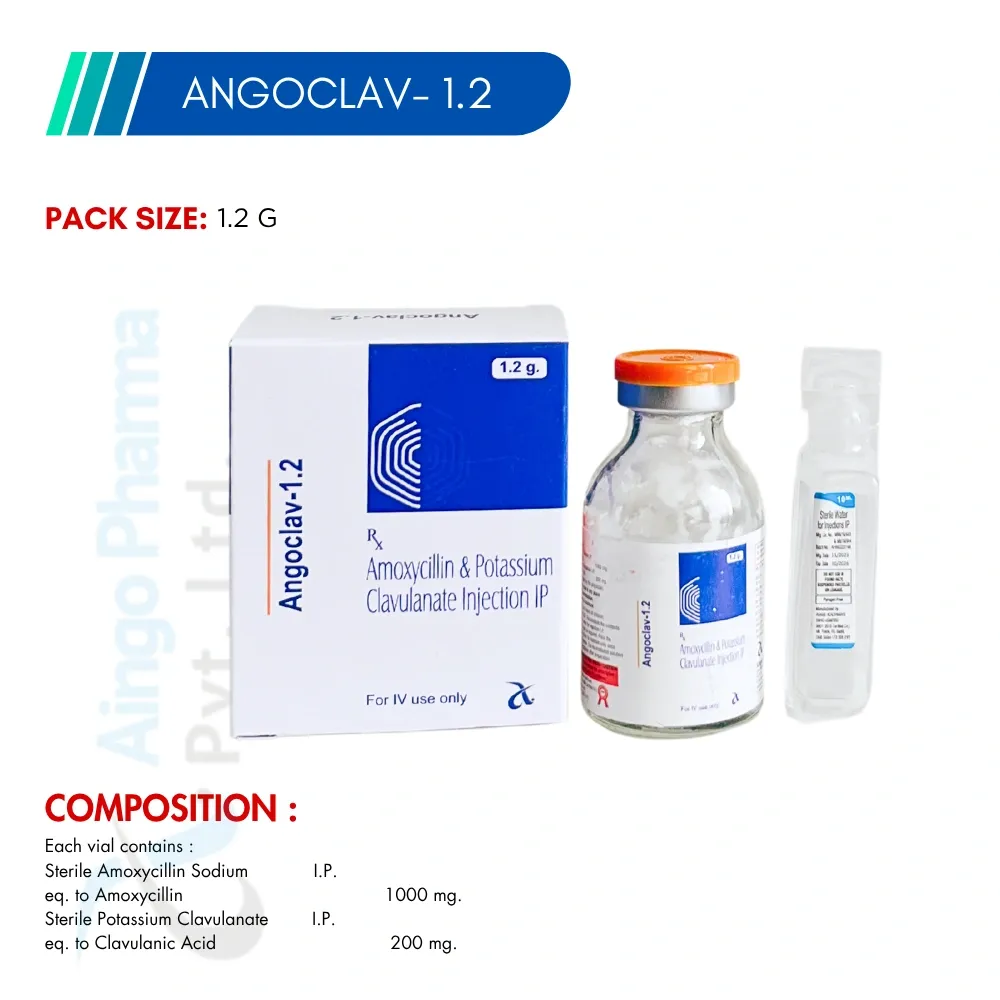 Angoclav 1.2 – Amoxycillin & Clavulanate Injection IP