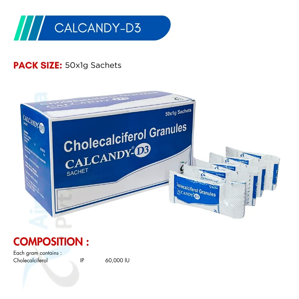 Calcandy-D3 Granules – Cholecalciferol 60,000 IU Sachets