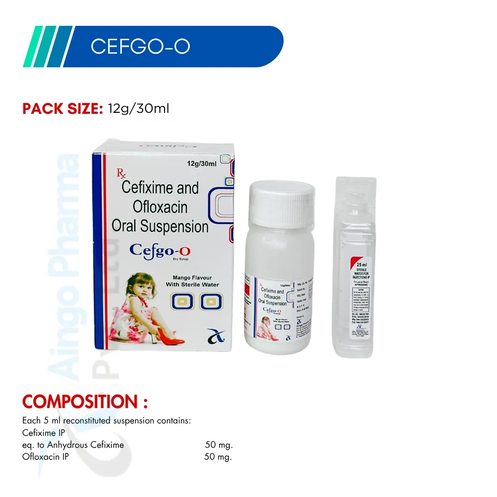 Cefgo-O | Cefixime & Ofloxacin Oral Suspension