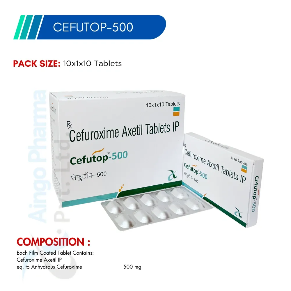 Cefuroxime Axetil Tablets IP 500mg – Cefutop-500