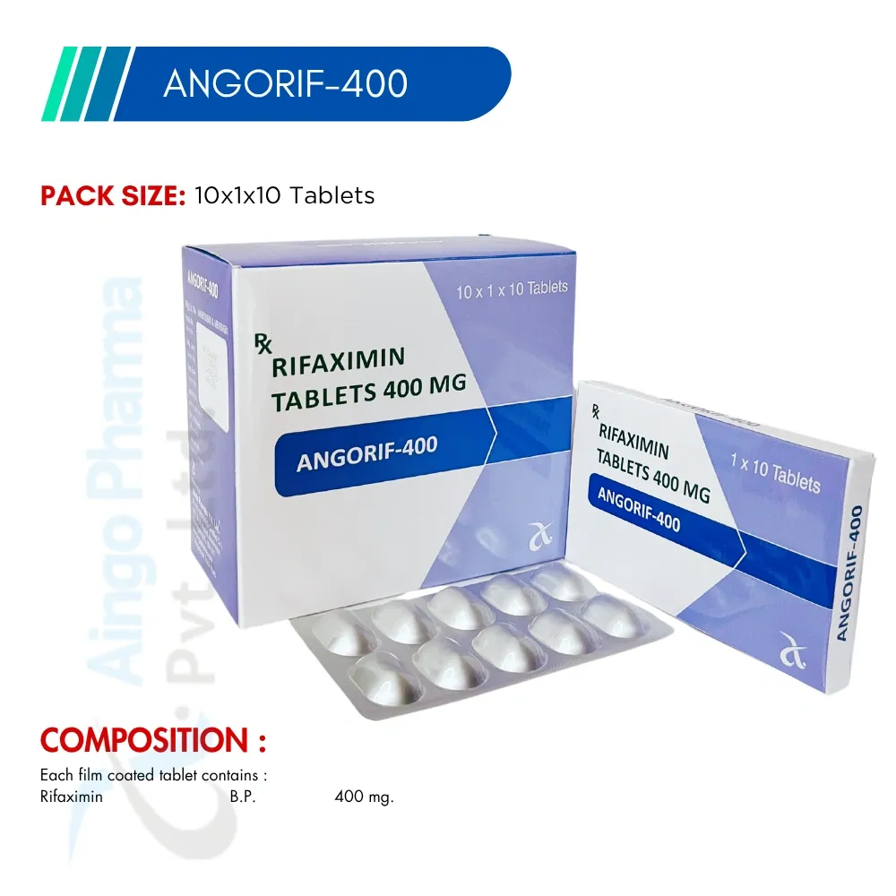 ANGORIF-400 – Rifaximin 400mg Tablets