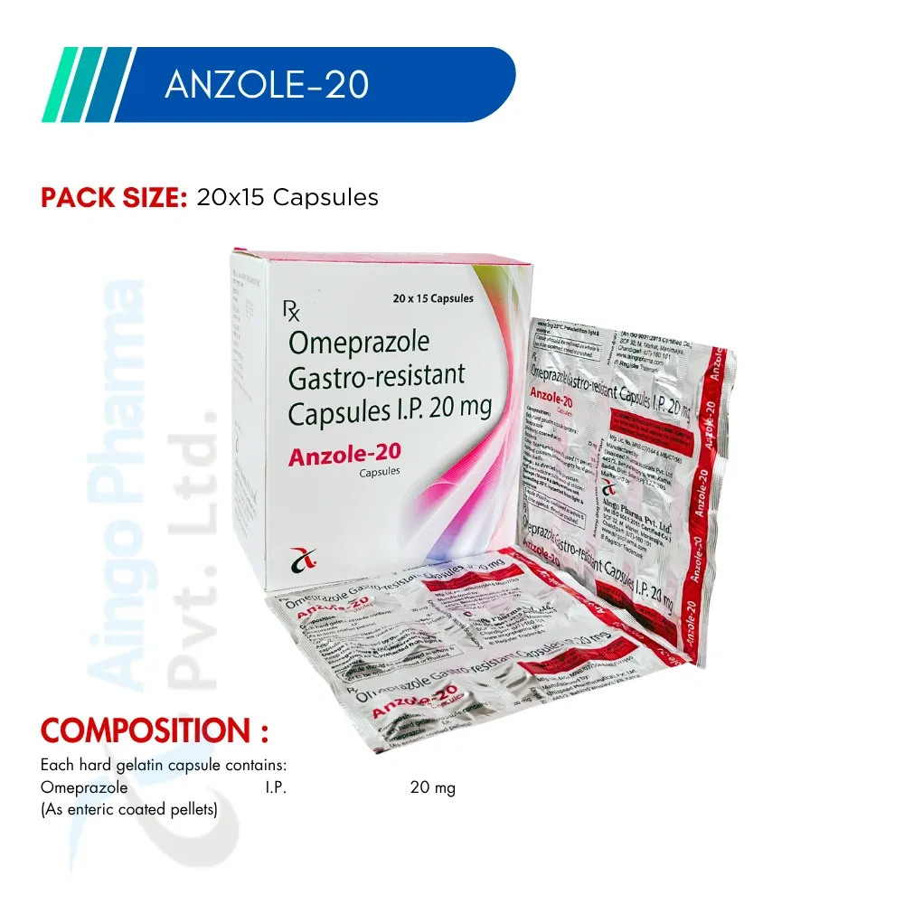ANZOLE-20 – Omeprazole 20mg Capsules