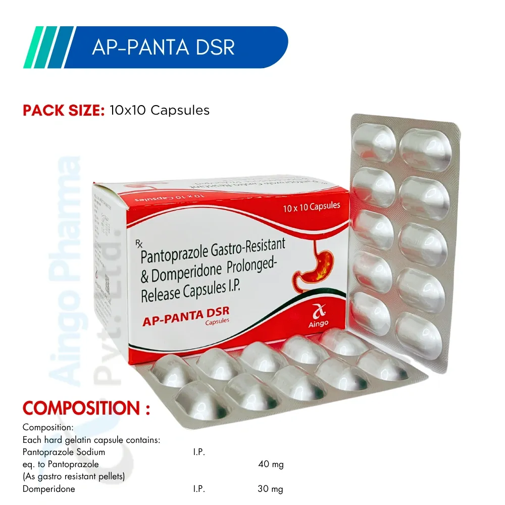 AP-PANTA DSR – Pantoprazole 40mg + Domperidone 30mg Prolonged Release Capsules