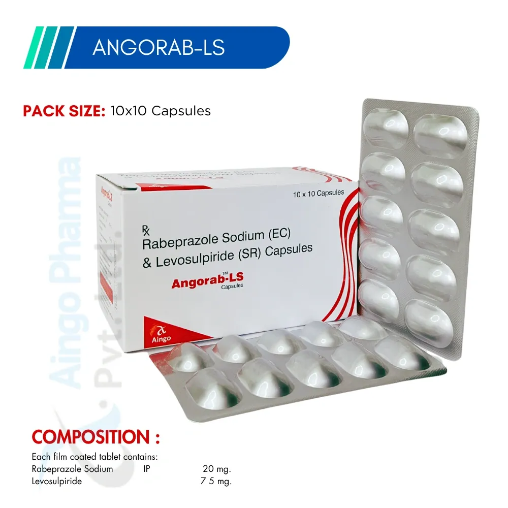 ANGORAB-LS – Rabeprazole 20mg + Levosulpiride 75mg (SR) Capsules