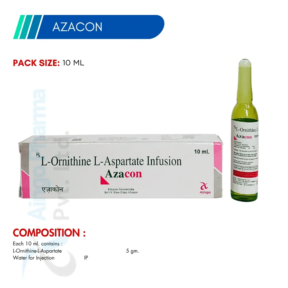 AZACON – L-Ornithine L-Aspartate Infusion 5gm/ 10ml