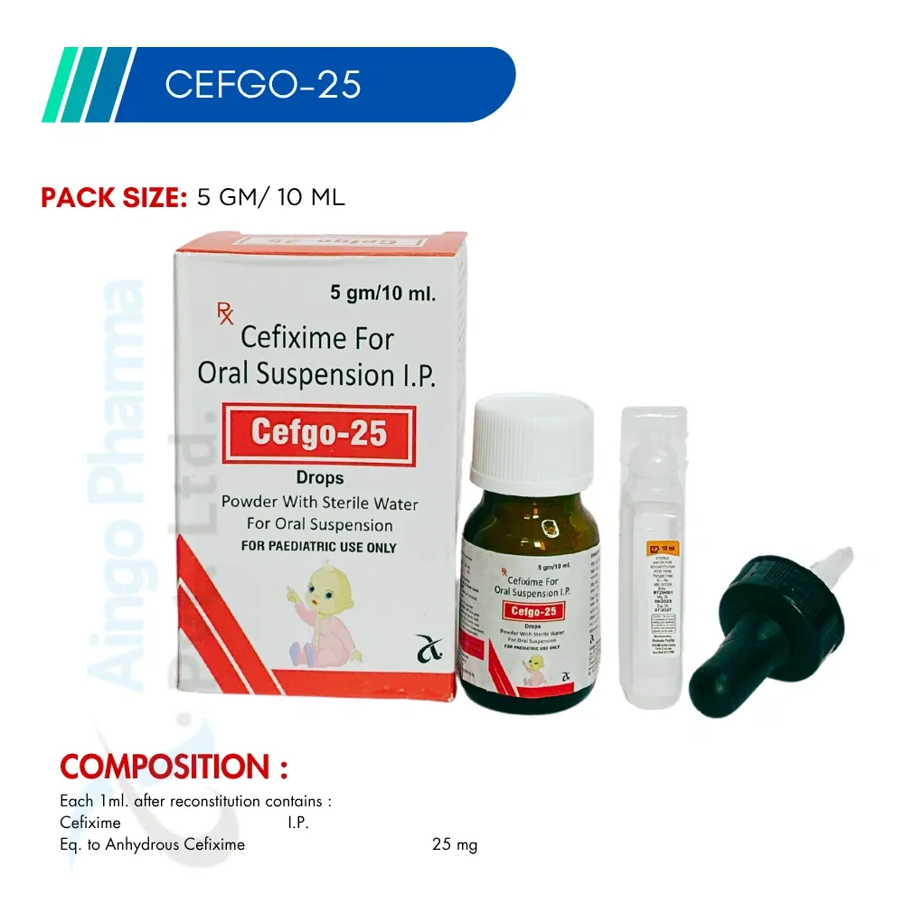 Cefgo-25 – Cefixime for Oral Suspension I.P.
