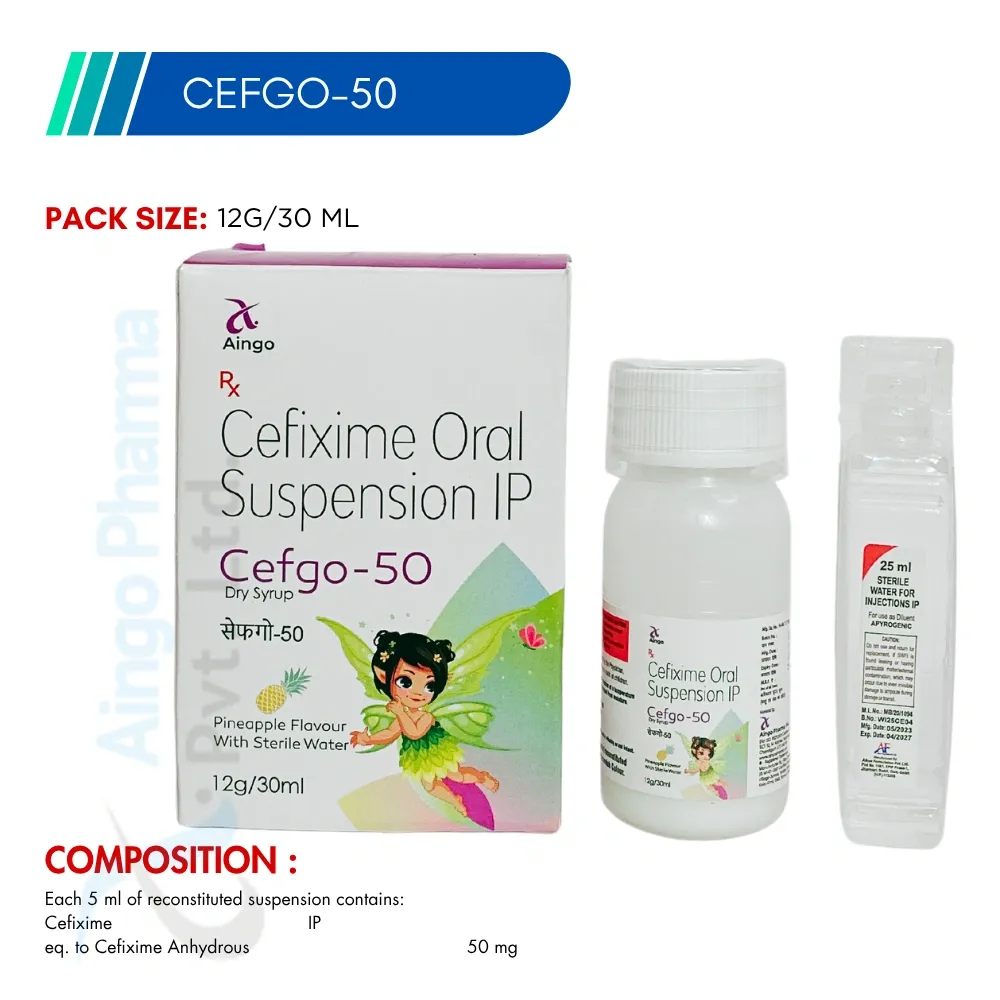 Cefgo‑50 – Cefixime Oral Suspension 50 mg/5 ml