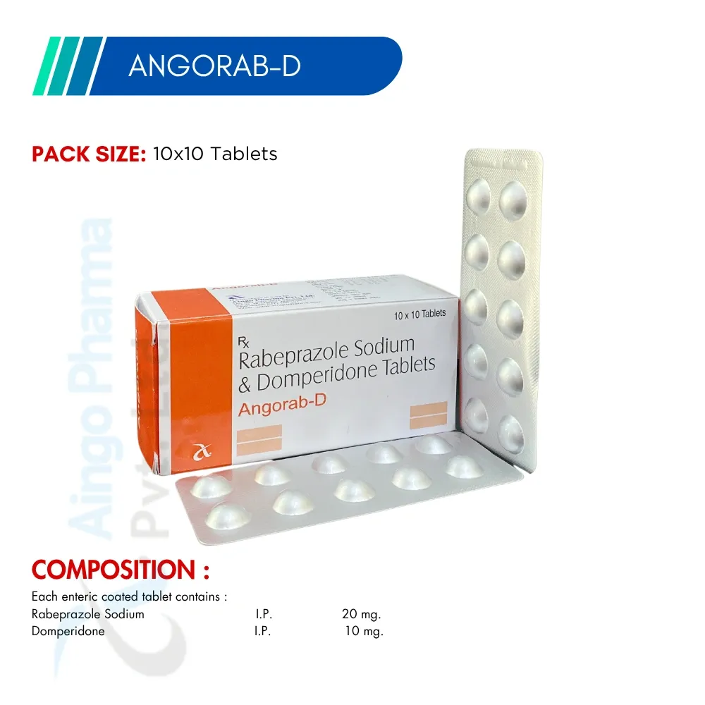 ANGORAB-D – Rabeprazole 20mg + Domperidone 10mg Tablets