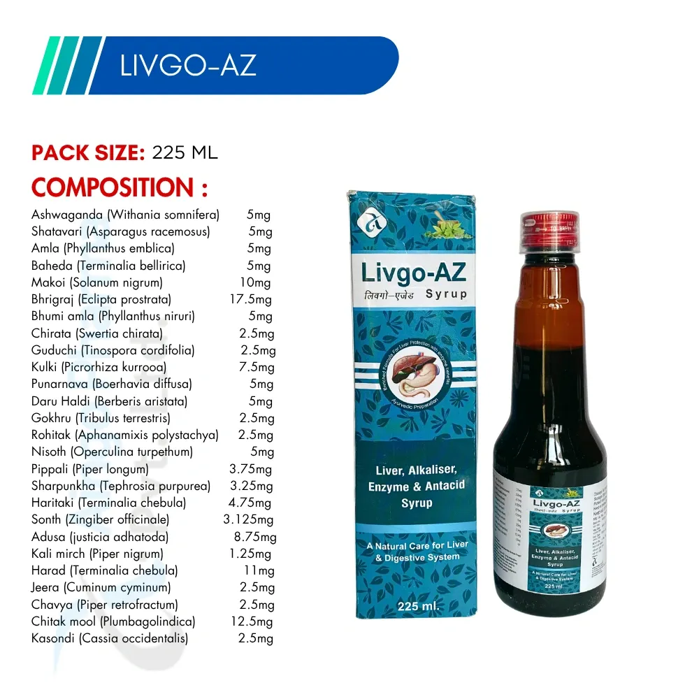 Livgo-AZ – Herbal Liver, Alkaliser & Digestive Syrup
