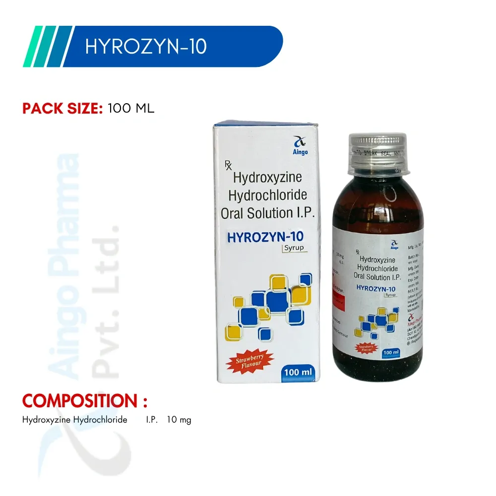 HYROZYN-10 – Hydroxyzine Hydrochloride 10mg Syrup