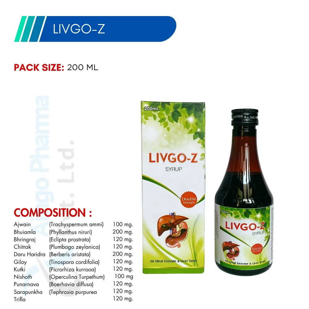 Livgo-Z – Double‑Strength Ayurvedic Liver & Enzyme Syrup (200 ml)