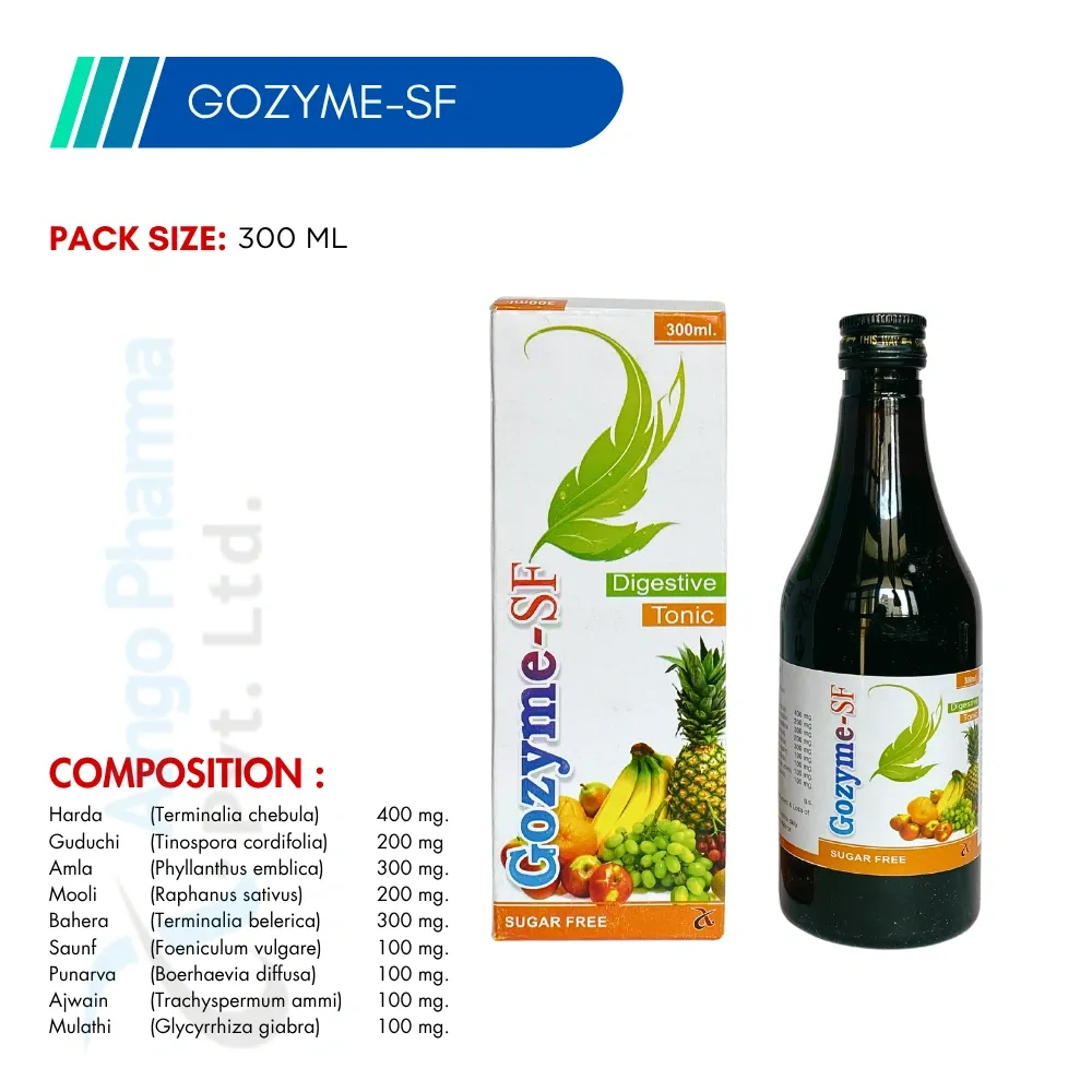 GOZYME SF – Ayurvedic Sugar Free Enzyme Syrup