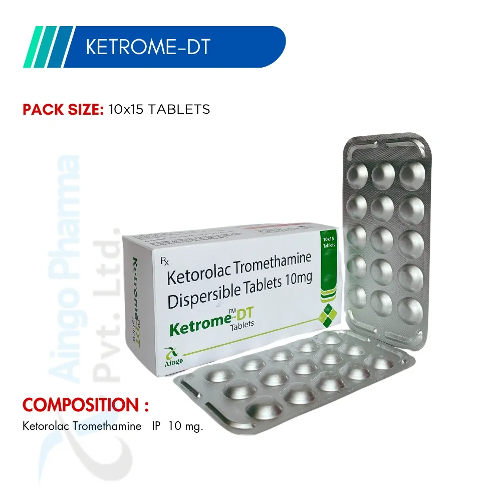 KETROME-DT – Ketorolac Tromethamine 10mg Dispersible Tablets