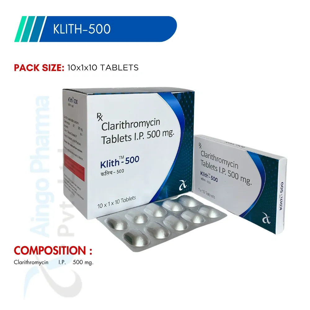 KLITH-500 – Clarithromycin 500mg Tablets