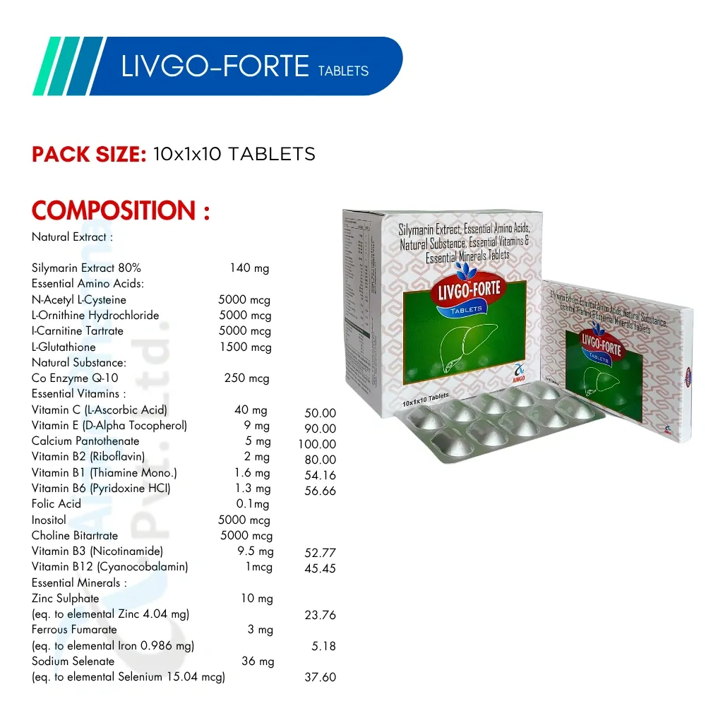 Livgo-Forte | Liver Tonic with Silymarin, Amino Acids & Vitamins