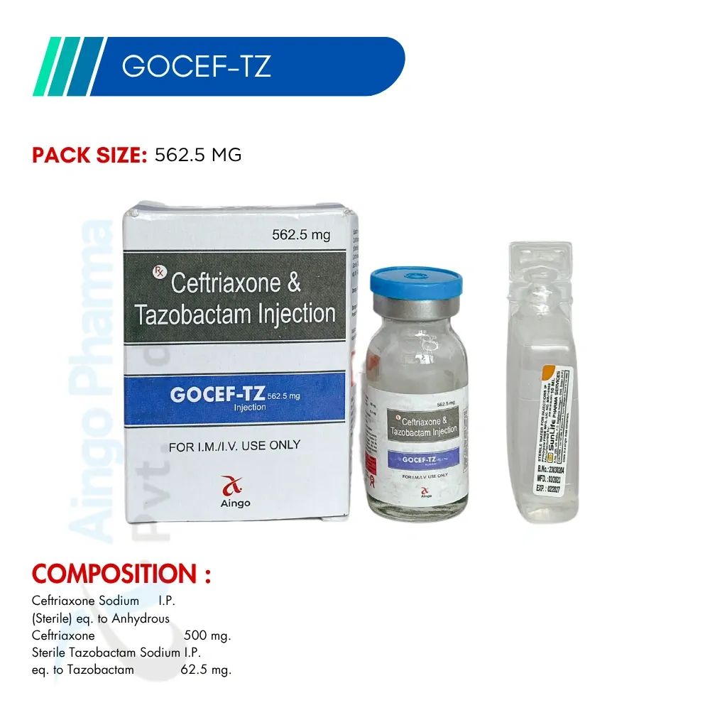 Gocef-TZ – Ceftriaxone & Tazobactam Injection