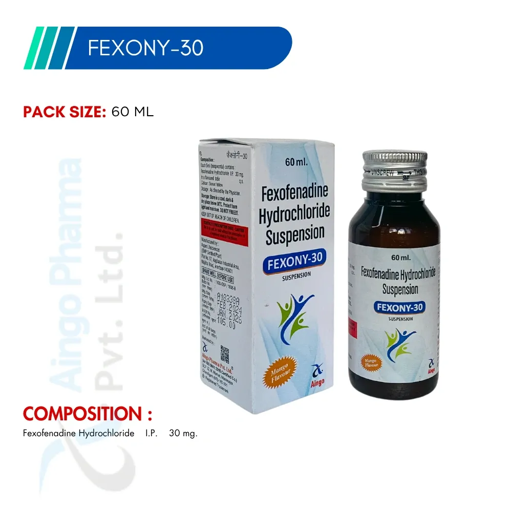 FEXONY-30 – Fexofenadine HCl 30mg Suspension