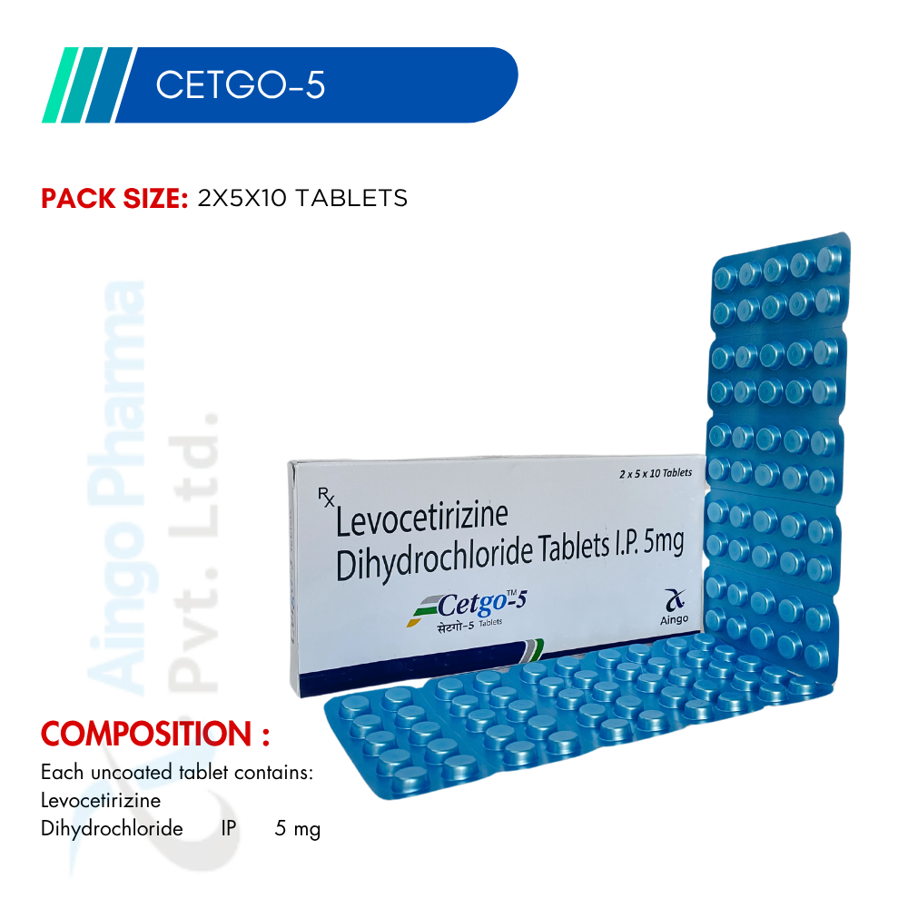 CETGO-5 – Levocetirizine 5mg Tablets