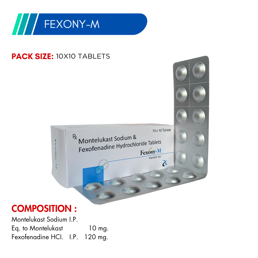 FEXONY-M – Fexofenadine 120mg + Montelukast 10mg Tablets