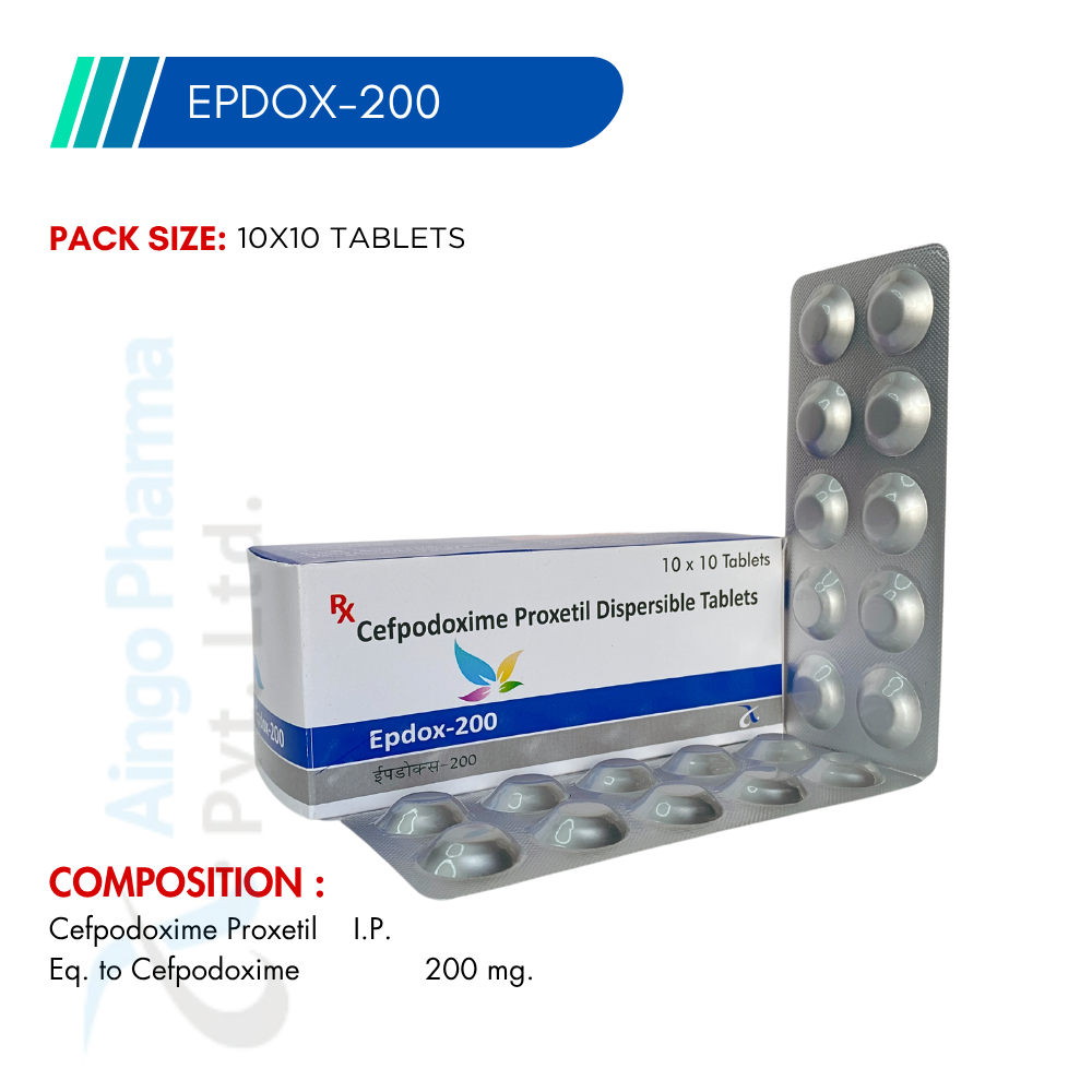 EPDOX-200 – Cefpodoxime Proxetil 200mg Dispersible Tablets