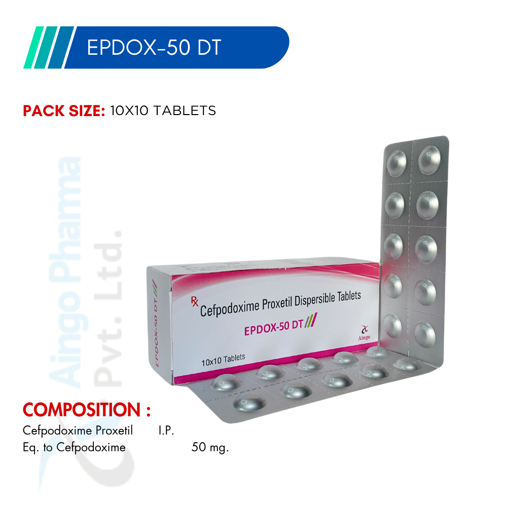 EPDOX-50 DT – Cefpodoxime 50mg Dispersible Tablets