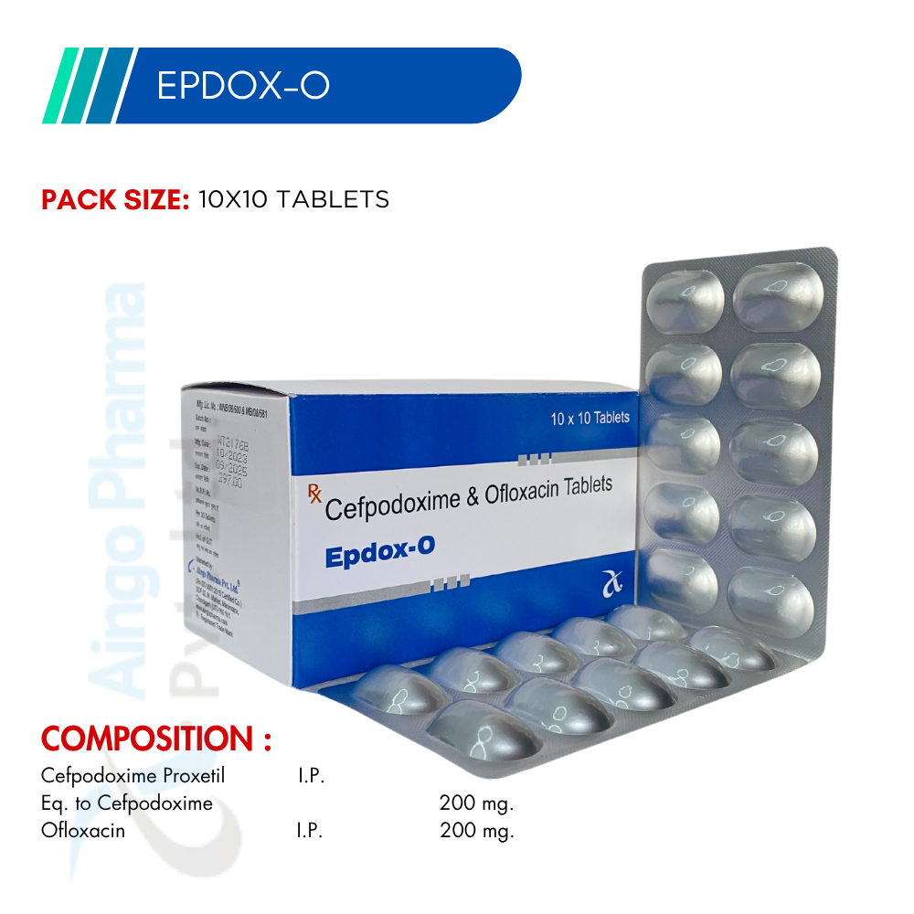 EPDOX-O – Cefpodoxime Proxetil 200mg + Ofloxacin 200mg Tablets