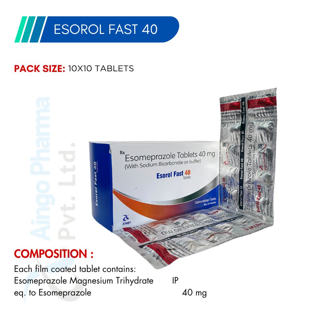 ESOROL FAST 40 – Esomeprazole 40mg Tablets