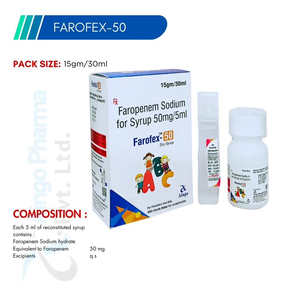 FAROFEX-50 – Faropenem Sodium 50mg Syrup
