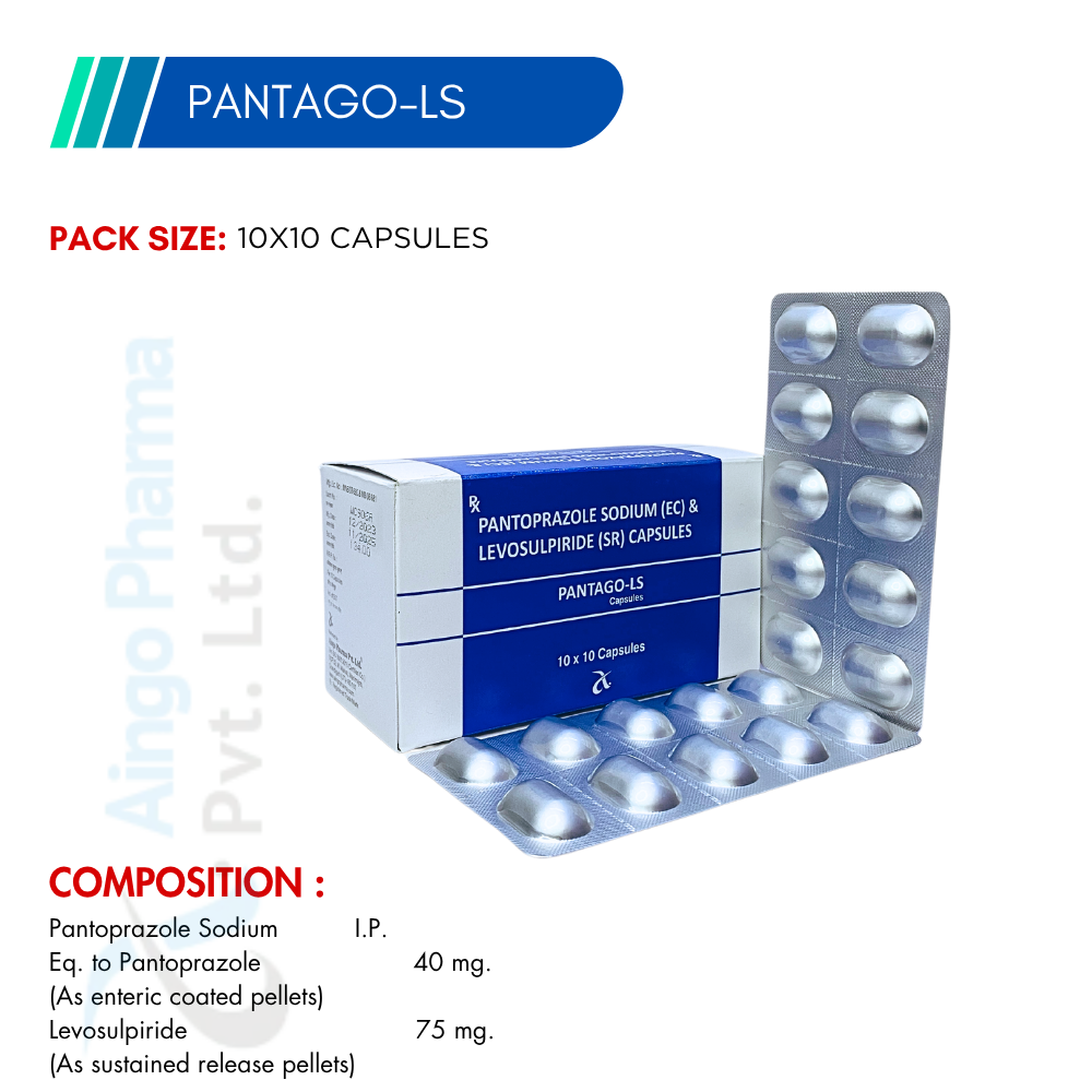 PANTAGO-LS – Pantoprazole 40mg + Levosulpiride 75mg (SR) Capsules