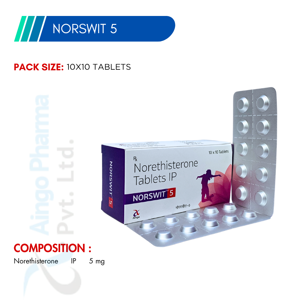 NORSWIT-5 – Norethisterone 5mg Tablets