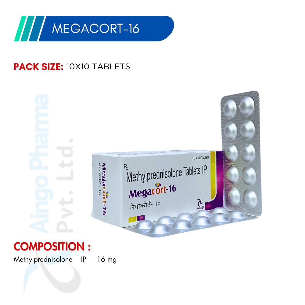 MEGACORT-16 – Methylprednisolone 16mg Tablets