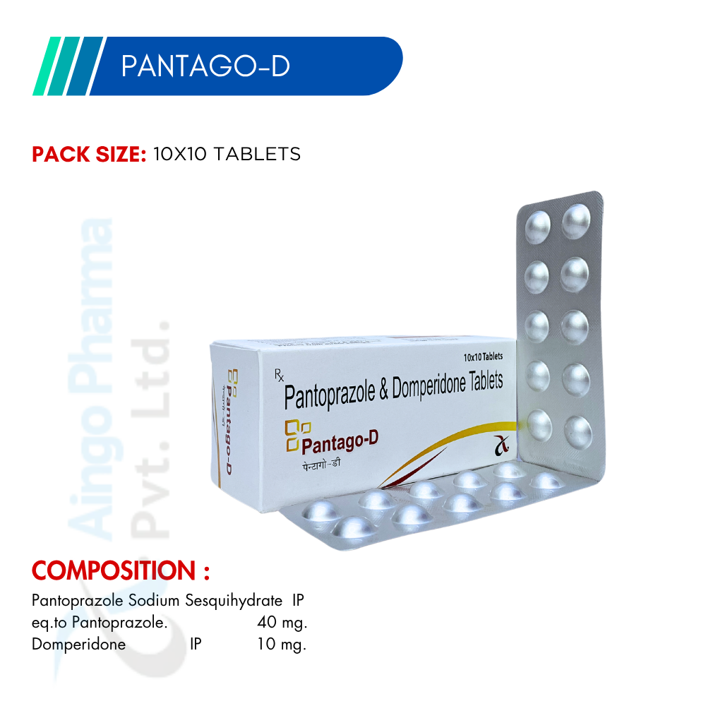 PANTAGO-D – Pantoprazole 40mg + Domperidone 10mg Tablets