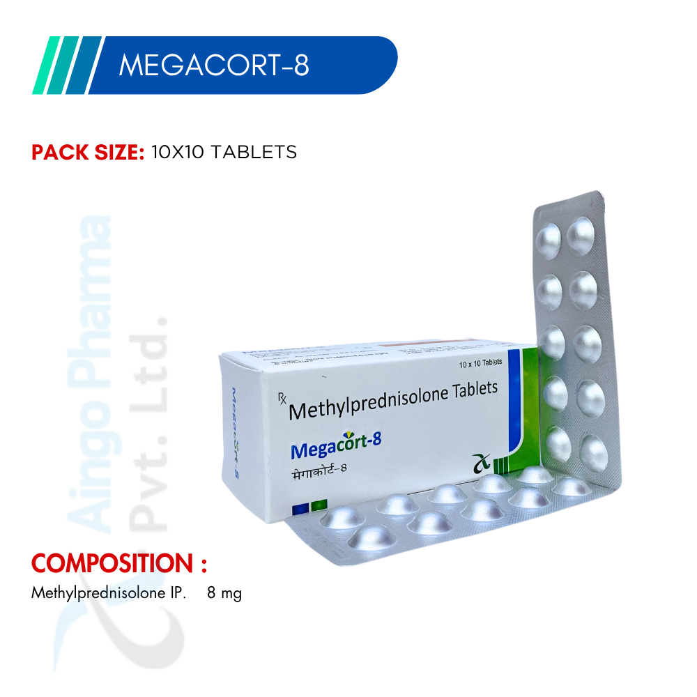 MEGACORT-8 – Methylprednisolone 8mg Tablets