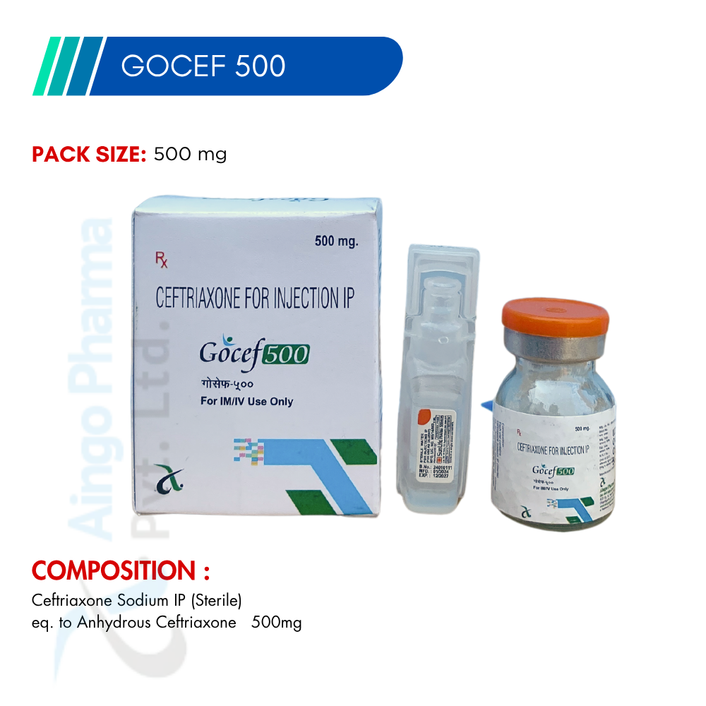 GOCEF-500 – Ceftriaxone 500mg
