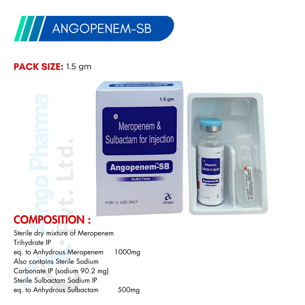 ANGOPENEM-SB – Meropenem 1gm + Sulbactam 500mg