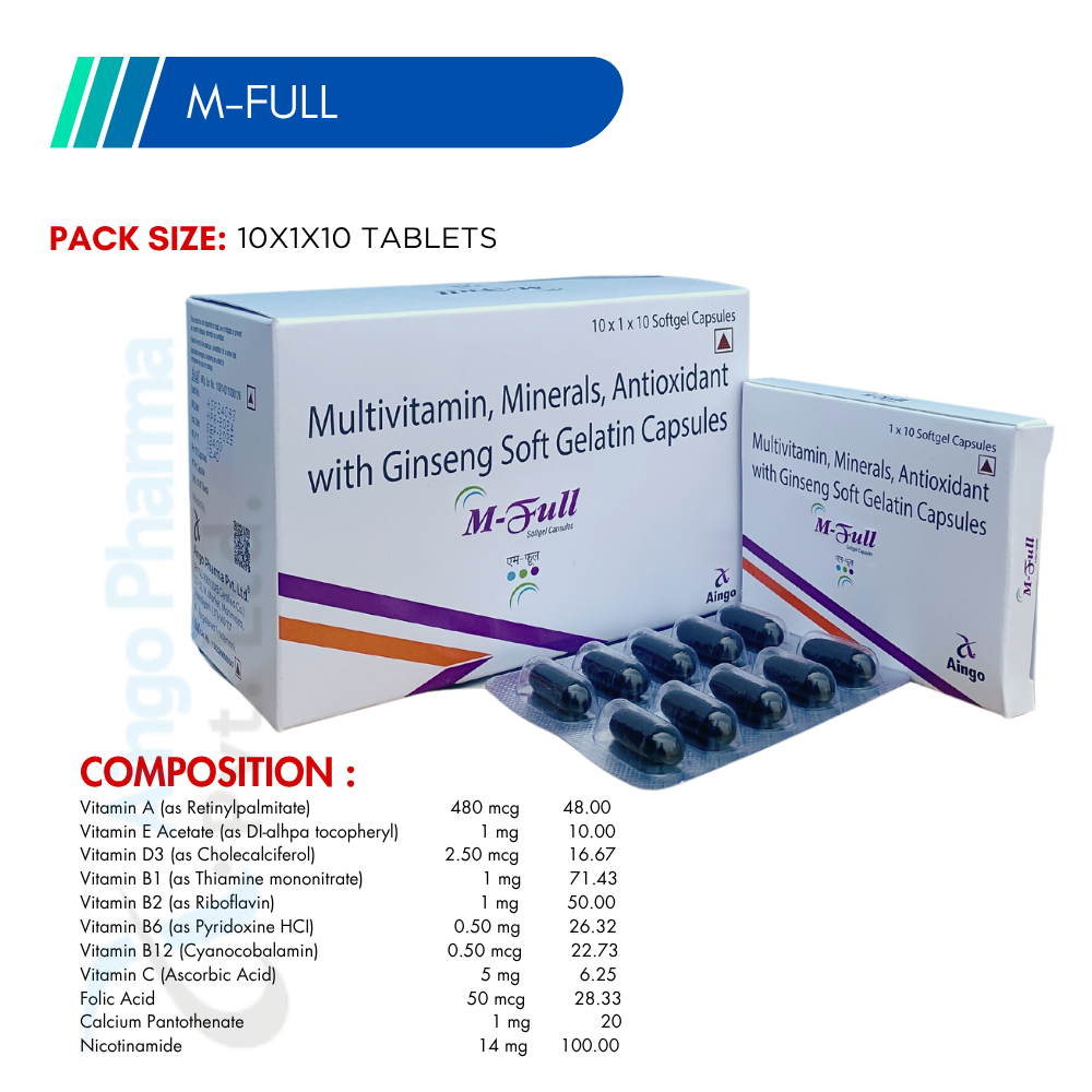 M-FULL – Ginseng + Multivitamins & Minerals Softgel Capsules (Drug)