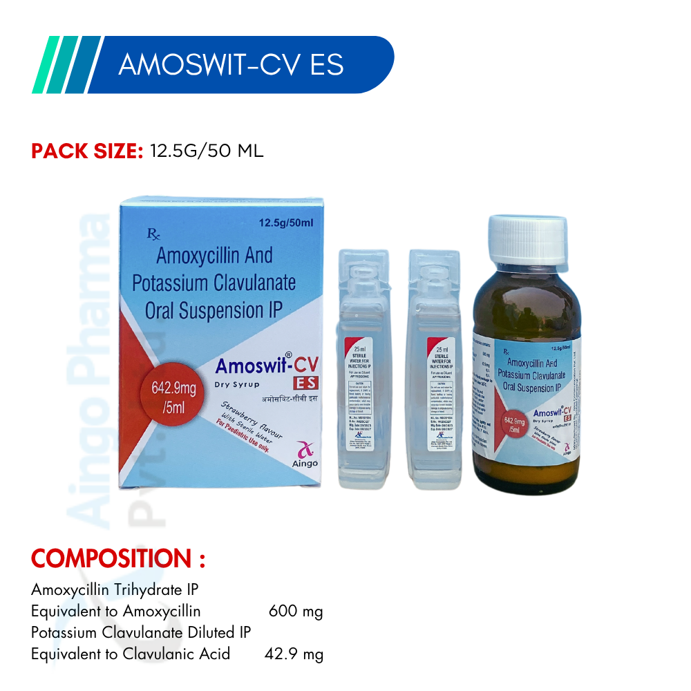 Amoswit-CV ES – Amoxicillin & Potassium Clavulanate Suspension