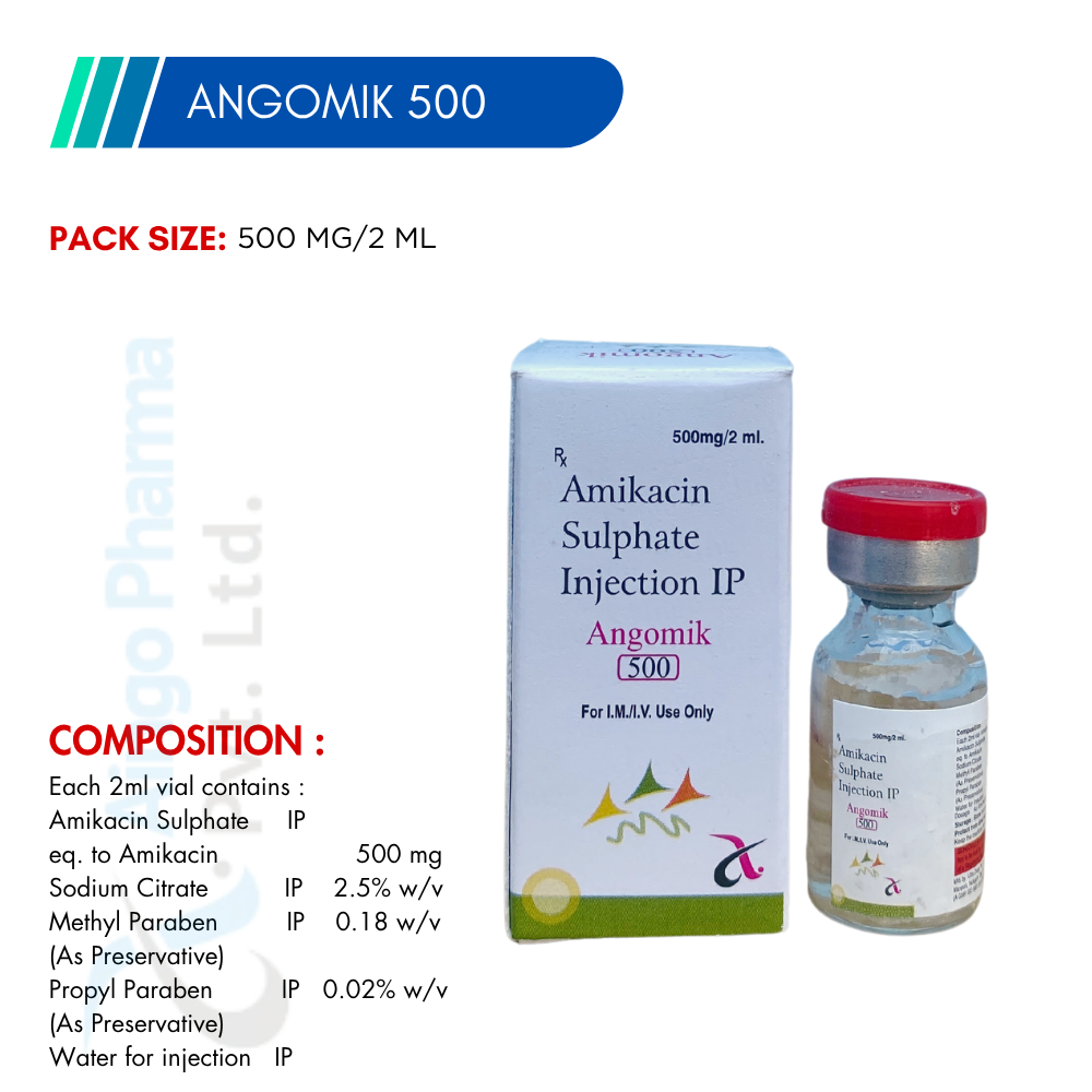ANGOMIK-500 – Amikacin 500mg