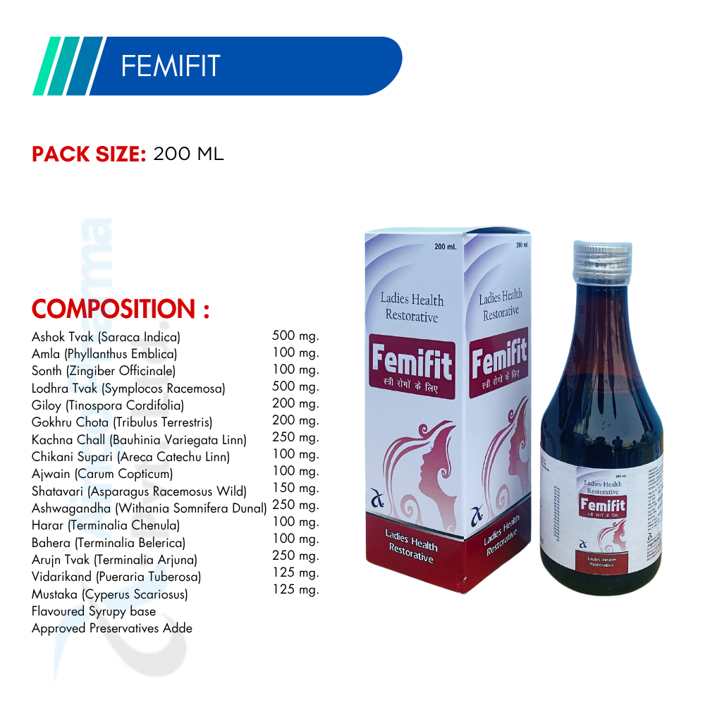 FEMIFIT – Ayurvedic Female Tonic Ladies Health Restorative Syrup