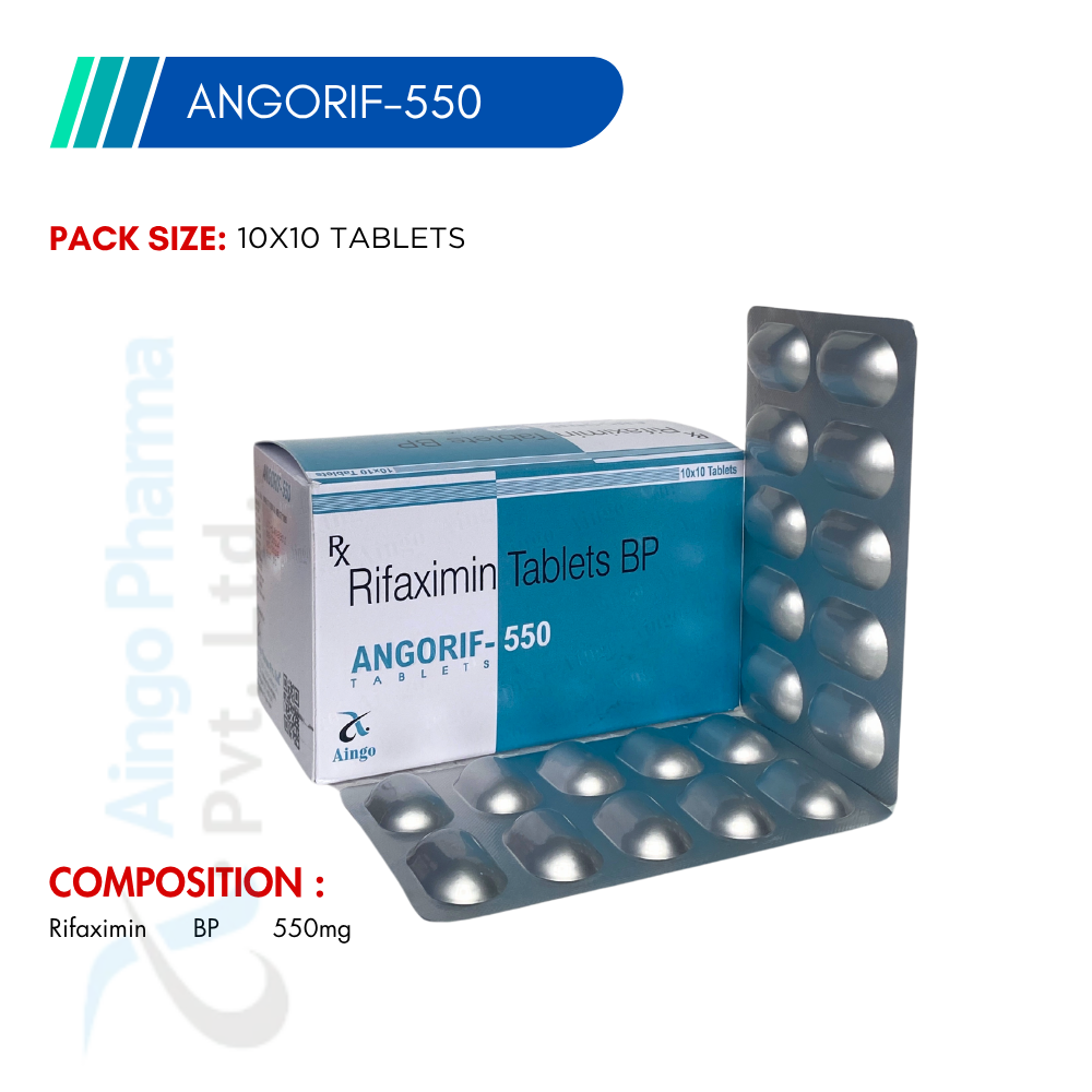 ANGORIF-550 – Rifaximin 550mg Tablets
