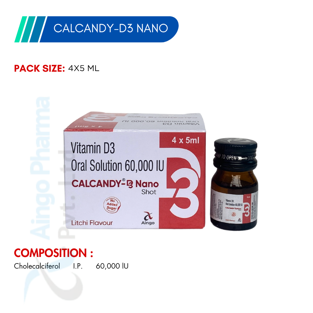 Calcandy-D3 Nano – Vitamin D3 60,000 IU Oral Solution