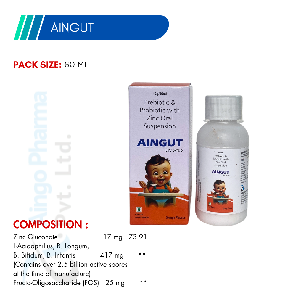 Aingut – Prebiotic & Probiotic with Zinc Oral Suspension