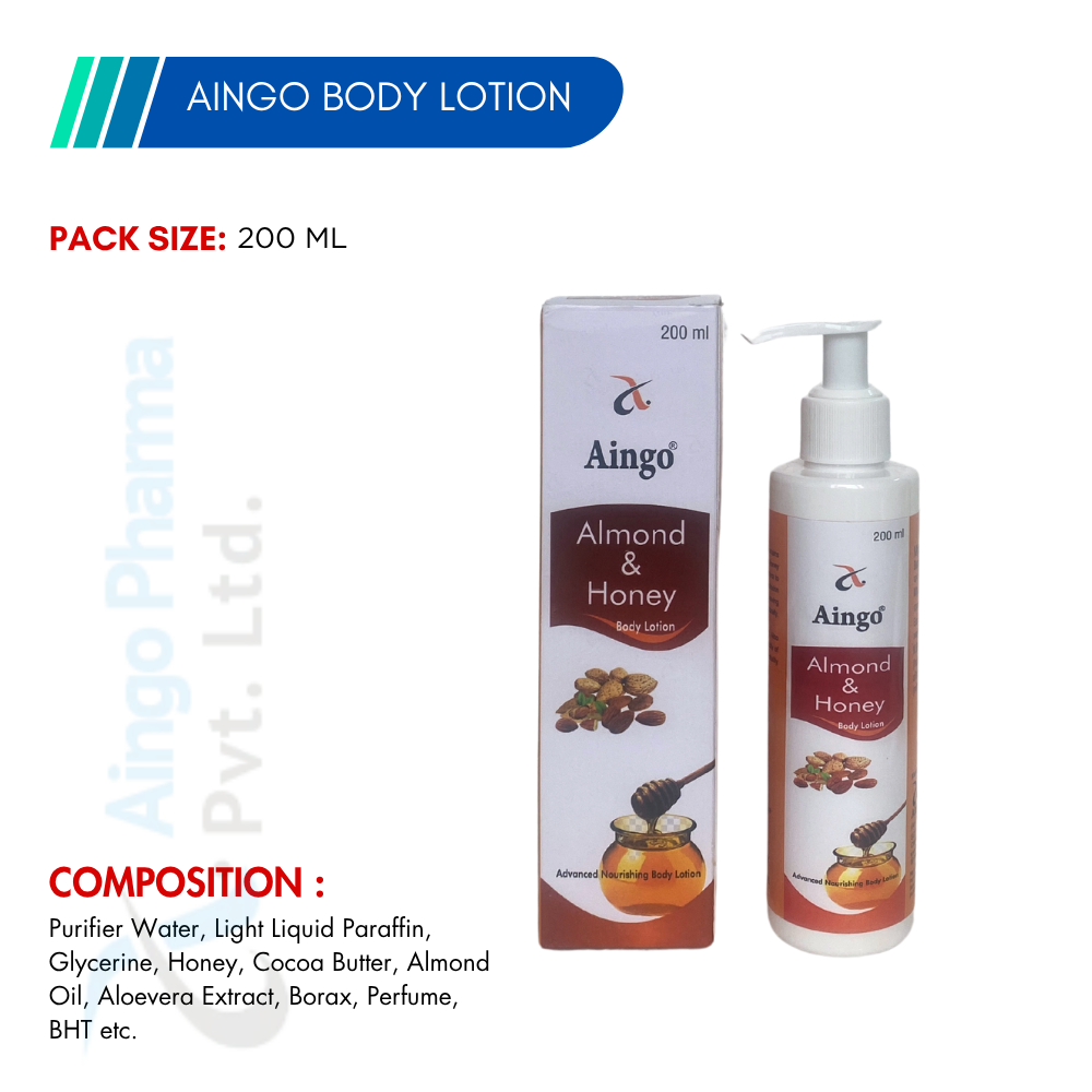 Aingo Body Lotion – Almond & Honey Lotion | 200 ml