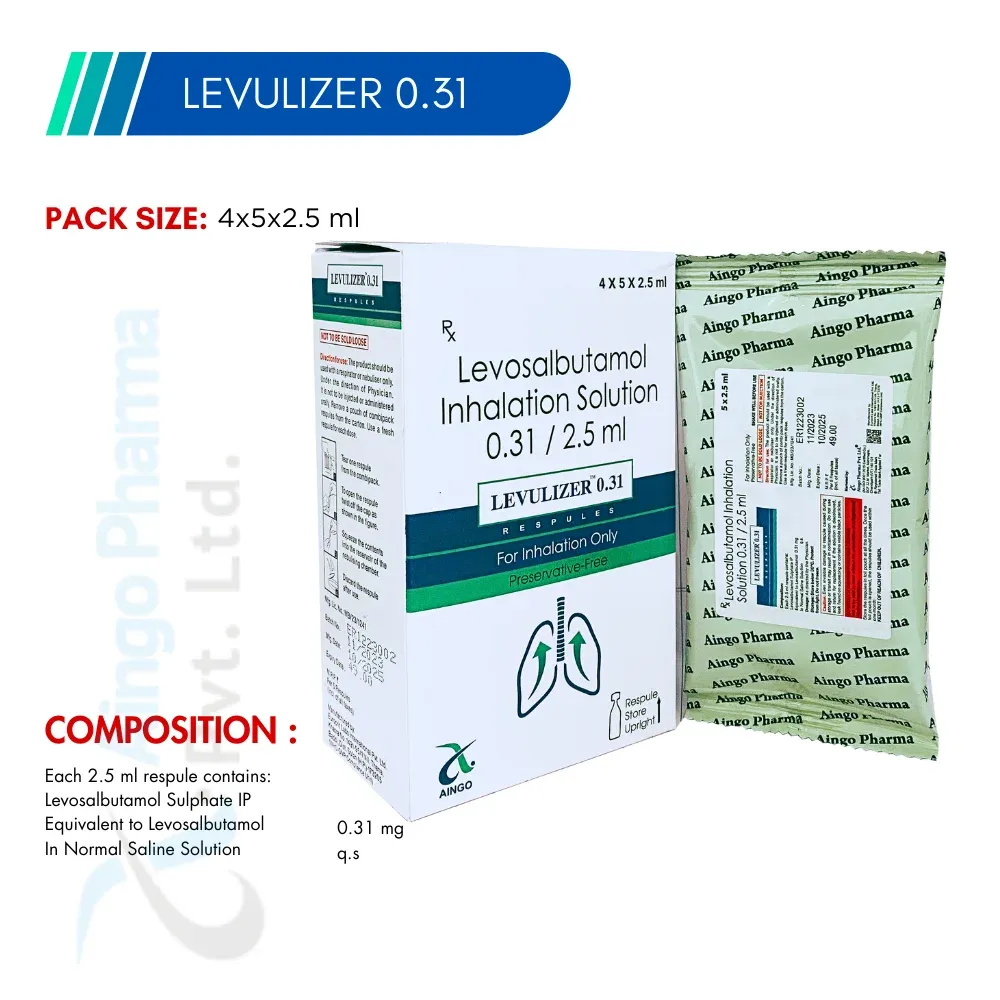 LEVULIZER-0.31 – Levosalbutamol 0.31mg Respules