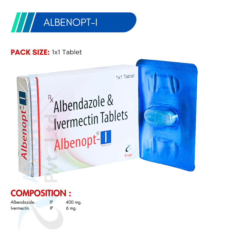 ALBENOPT-I – Ivermectin 6mg + Albendazole 400mg Tablets