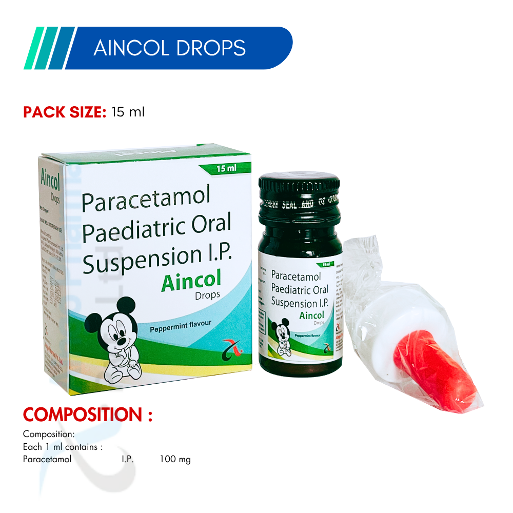 AINCOL – Paracetamol 100mg Drops
